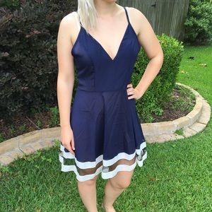 Tobi navy blue mini dress